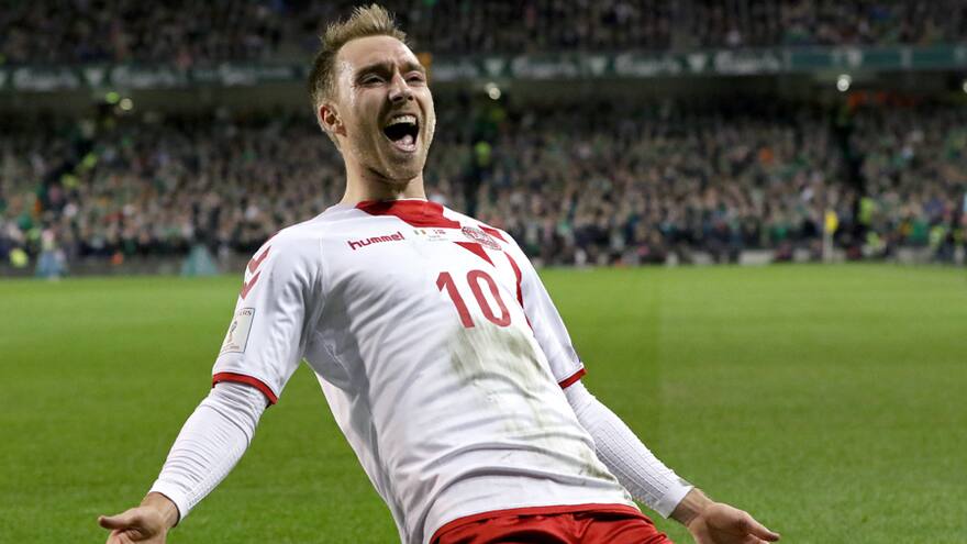 Dinamarca goleó 5-1 a Irlanda y se clasificó al Mundial de Rusia 2018