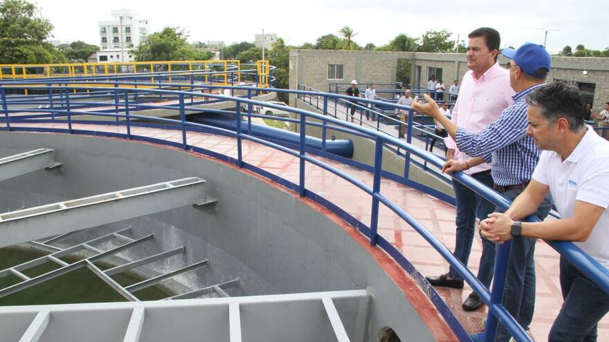 En Soledad inspeccionan obras de la planta de tratamiento de agua potable
