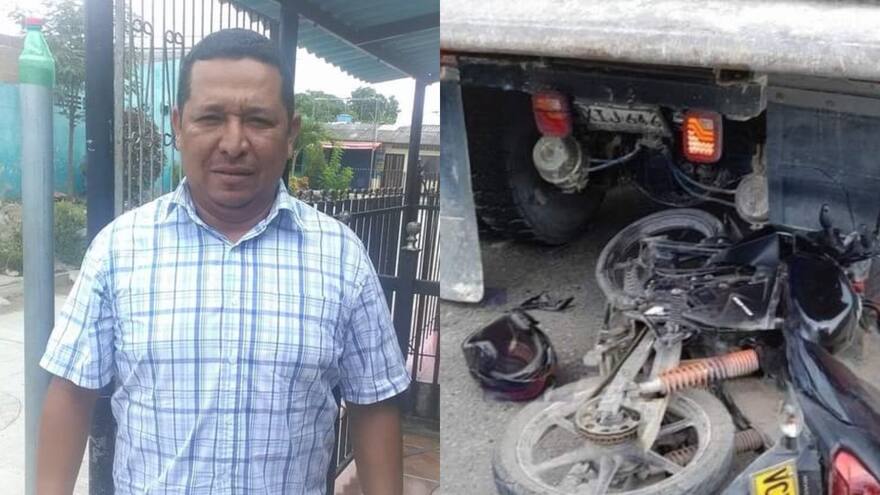 Murió motociclista que se estrelló contra un camión de volteo en Sucre