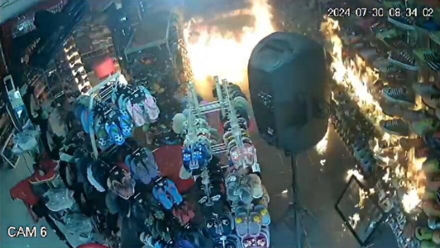 Un hombre le prendió fuego a una zapatería en Aguachica