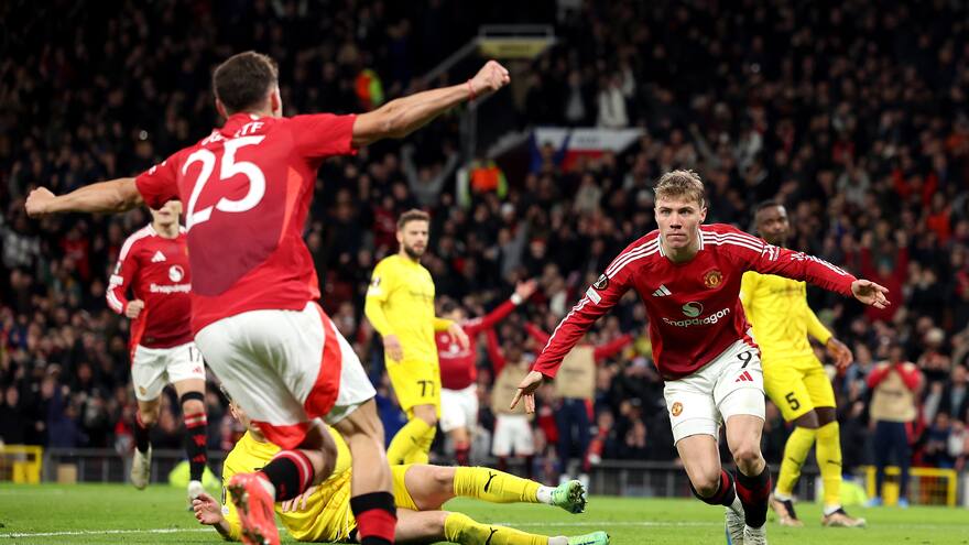 Manchester United 3, Bodo/Glint 2: Hojlund alegra el estreno europeo de Amorim