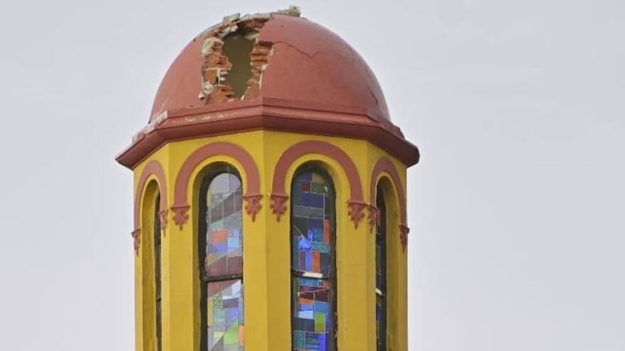 Lluvias en Barranquilla hoy septiembre 12: Rayo partió cúpula de iglesia Sagrado Corazón de Jesús en Barrio Abajo