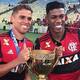 Gustavo Cuéllar y Orlando Berrío, campeones con el Flamengo en Brasil