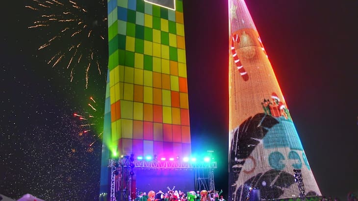 Barranquilla abre su ventana a la Navidad con el árbol más grande del país