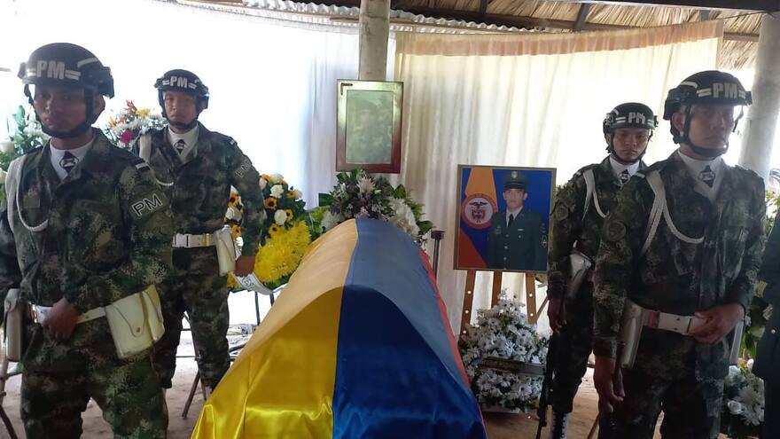 Soldado cordobés fallecido en Cauca fue despedido con honores en Tierralta