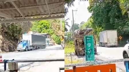 Un vehículo de carga pesada fue afectados por atentados del ELN en Antioquia: un menor resultó herido