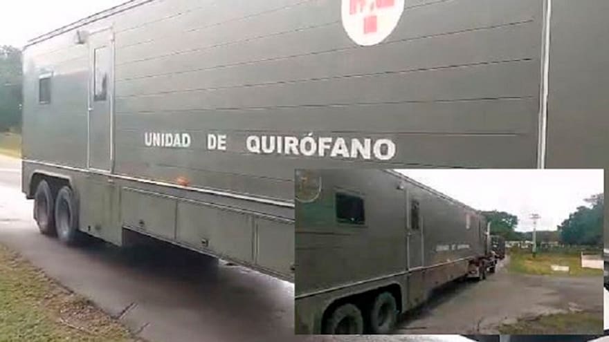 Militares venezolanos envían hospital móvil a zona de combates fronterizos