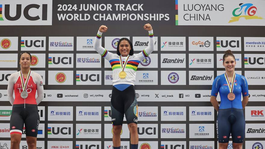 Stefany Cuadrado consigue su tercer oro en el Mundial Juvenil de Pista en China