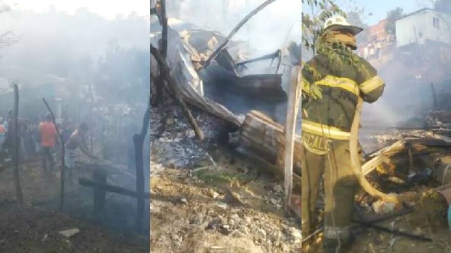 Incendio arrasa con seis casas en Puerto Colombia