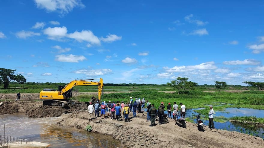 Corpamag destruyó terraplén que obstruía flujo de agua a la Ciénaga Grande
