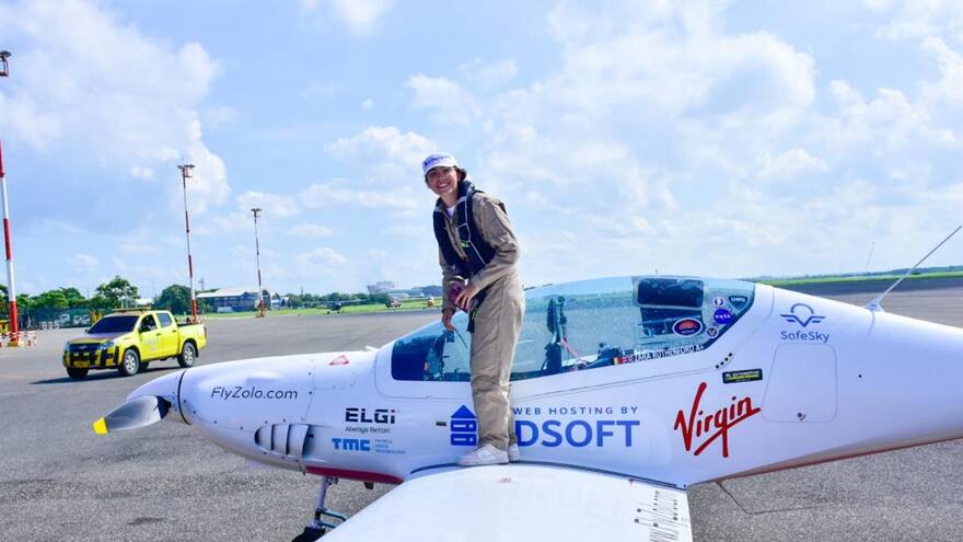 Zara Rutherford se convierte en la mujer más joven en volar sola por el mundo