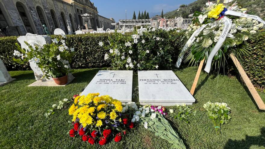 Fernando Botero ya descansa al lado de su esposa Sophia Vari