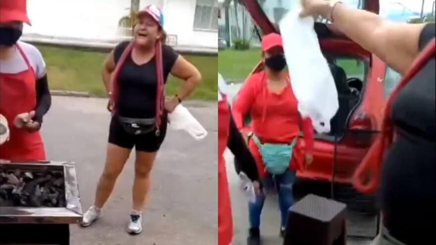 Mujer tiró el excremento de sus mascotas a puesto de arepas por estar en un lugar exclusivo de Villavicencio, Meta