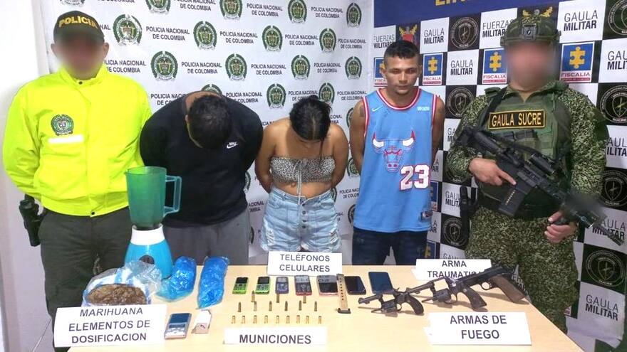 Sincelejo: caen 2 traficantes de drogas que también estaban armados