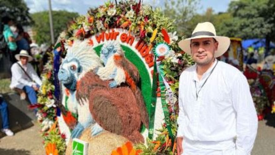 Silletero con homenaje al Tití Cabeciblanco triunfa en la Feria de las Flores