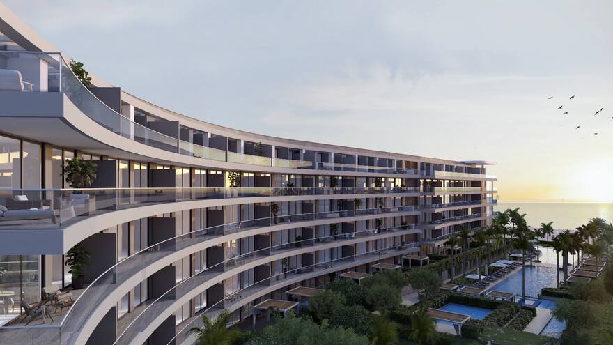 Una obra maestra de la arquitectura de playa, directamente en la arena