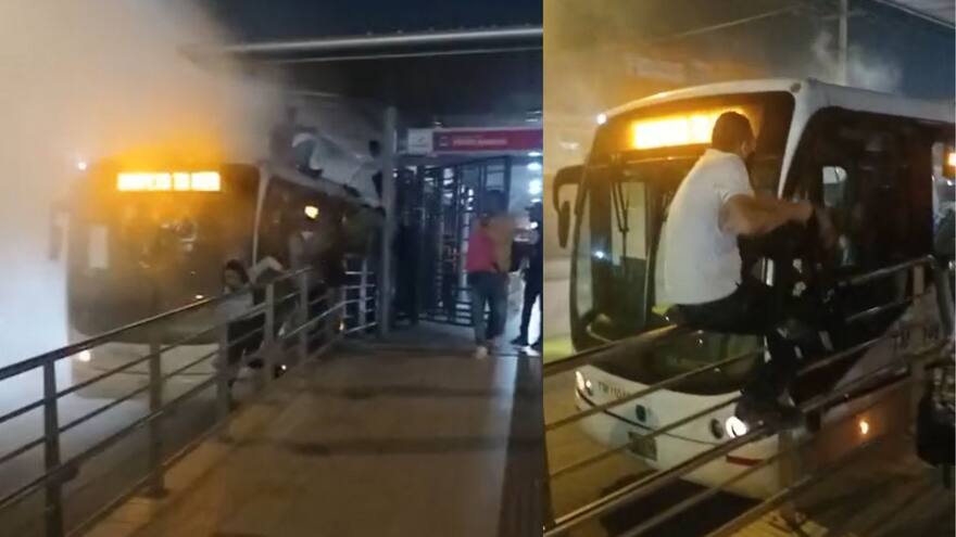 Reportan emergencia en bus de Transmetro en la Murillo