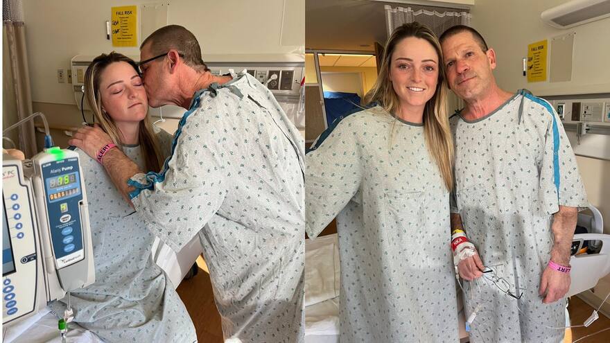 Sorprende a su padre donándole uno de sus riñones y le salva la vida