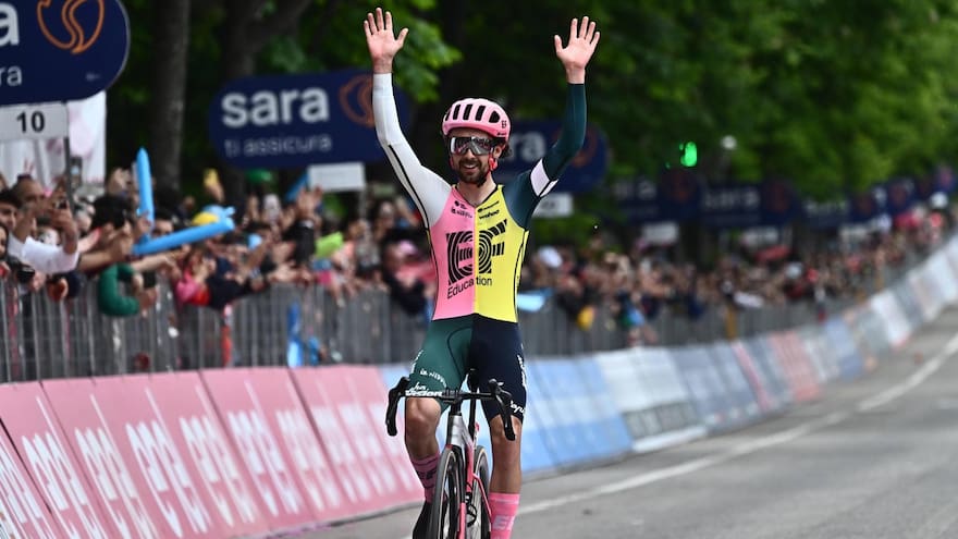 Ben Healy ganó la octava etapa del Giro de Italia