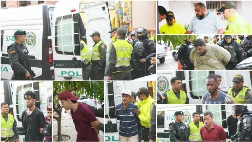 Operativo de Policía y Fiscalía contra la delincuencia en Barranquilla: más de 10 capturados