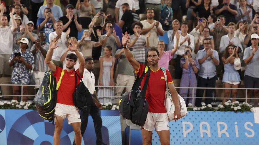 Rafael Nadal y Carlos Alcaraz se van de París-2024 con las manos vacías