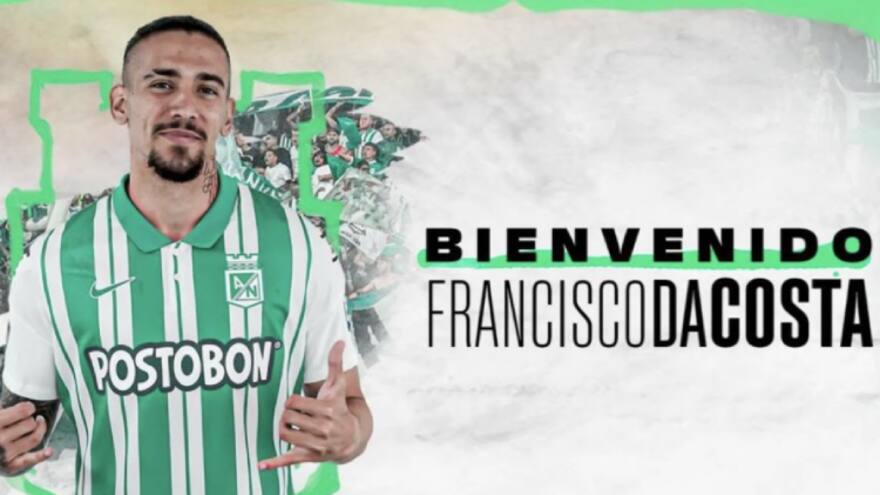 El brasileño Francisco Da Costa refuerza al Atlético Nacional