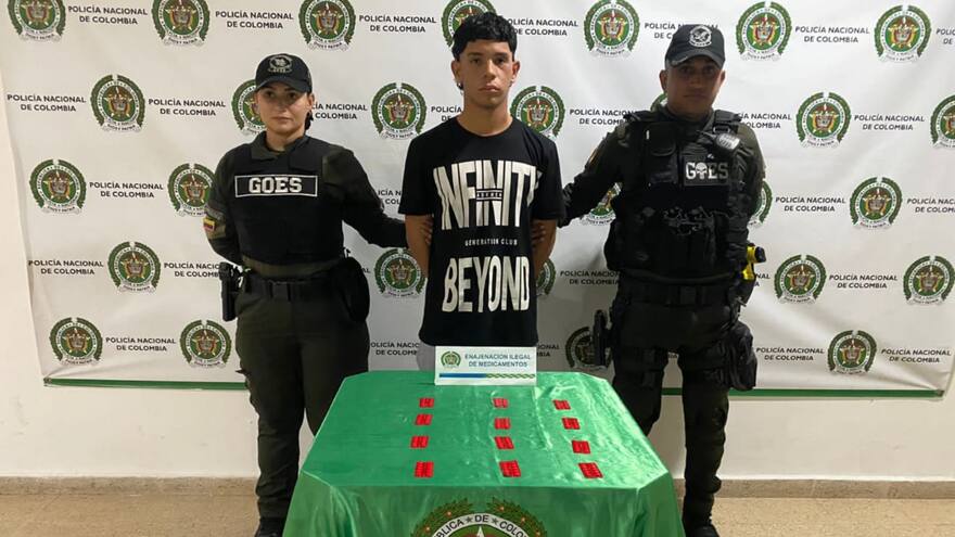 Capturan a joven de 18 años que portaba 119 pastillas de clonazepam en Sabanagrande