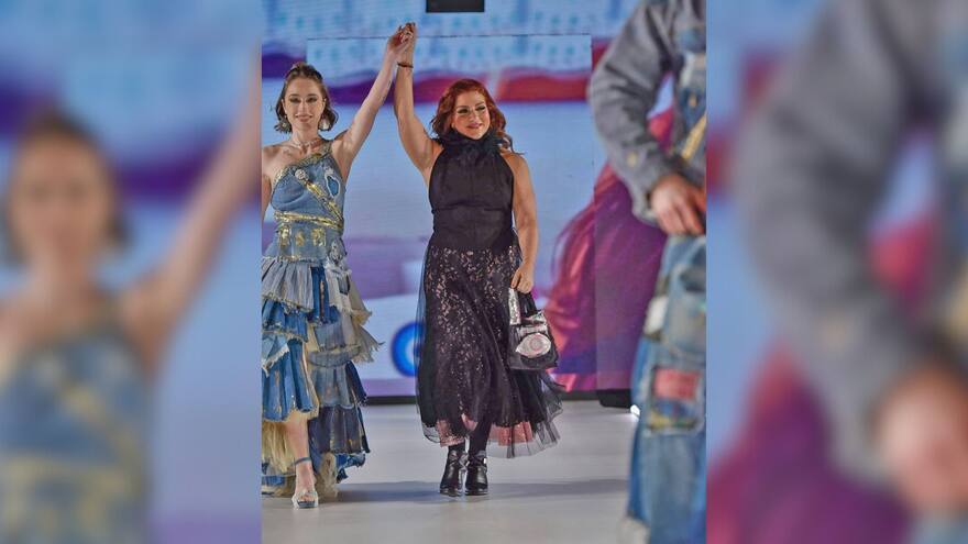 Antonella Farah, diseños con jeans usados que impactan