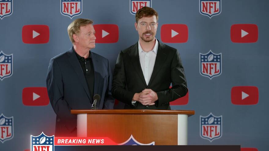 ¿MrBeast compró a la NFL? Este es el video viral junto a Roger Goodell en el que hace el anuncio