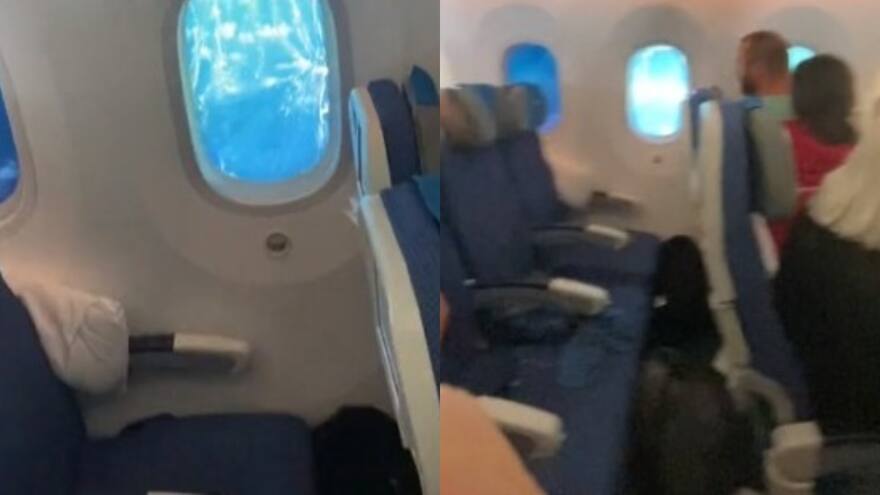 Ventana de avión se rompe en medio de un vuelo con destino a New York