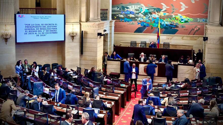 Aprobado en primer debate el presupuesto de regalías para 2025 y 2026