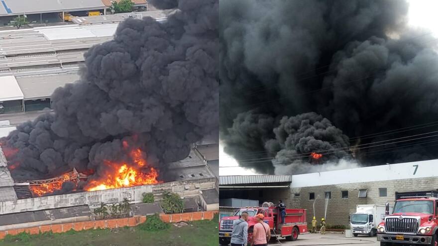 Barranquilla: Incendio en bodegas de Metroparque en la avenida Circunvalar