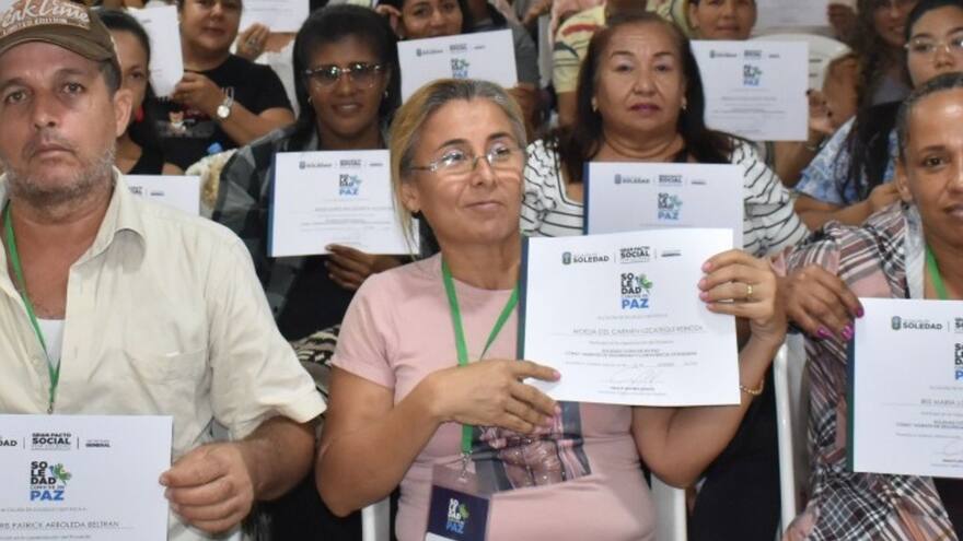 Alcaldía de Soledad certifica a líderes comunales en seguridad y convivencia
