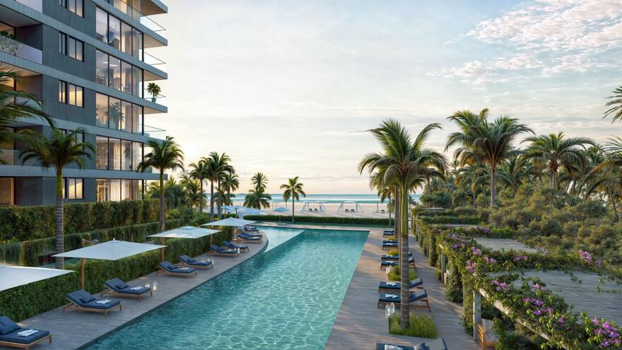 Condominios morros, en la arena del mar