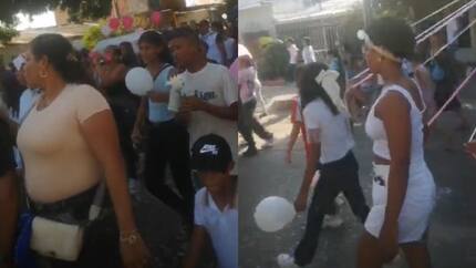 Entre globos blancos y dolor: Soledad despide a Albeiranis Paola