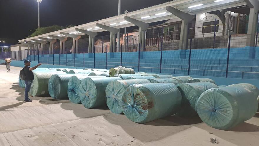 Alcaldía de Puerto Colombia reanuda trabajos en Cancha Carlos Bacca de Puerto Colombia