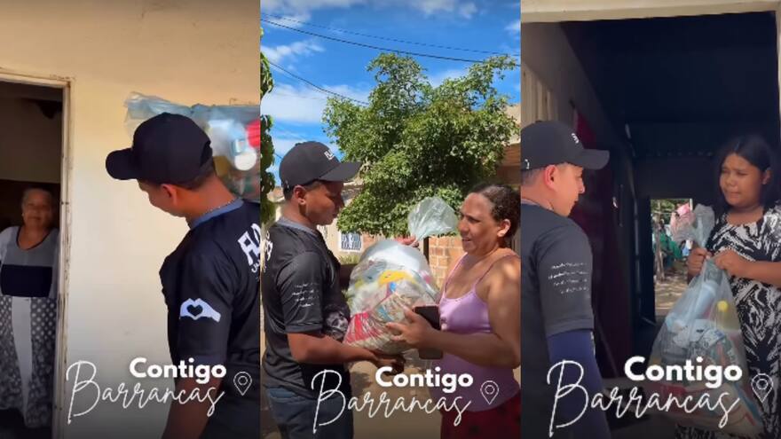 Luis Díaz entregó mercados en el pueblo de Barrancas, La Guajira, a través de su fundación