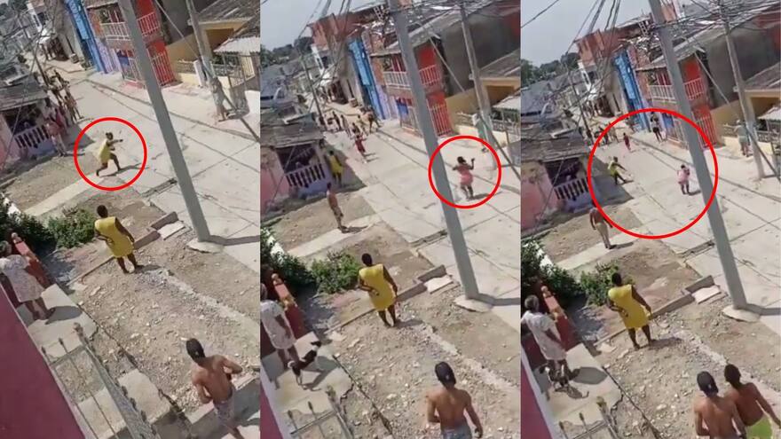 Video: Mujeres tuvieron una riña en la que se lanzaron piedras en el barrio La Quinta, de Cartagena