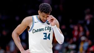 Giannis Antetokounmpo se lesiona y estará varias semanas de baja