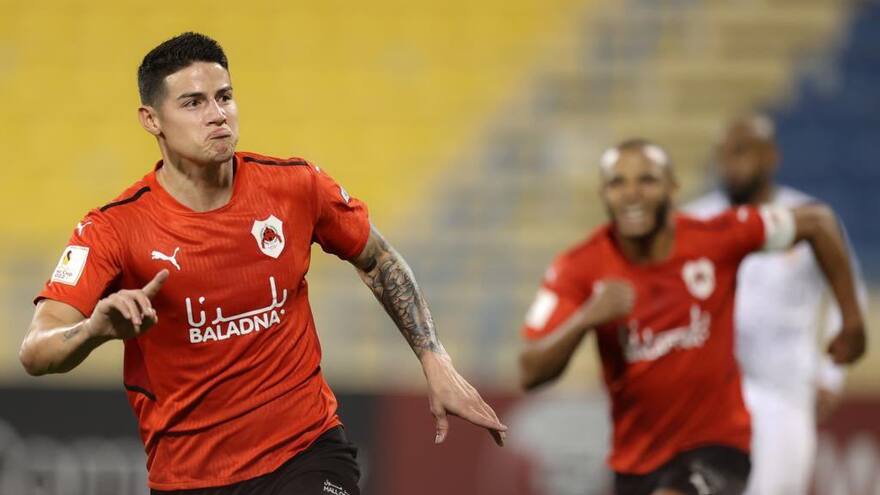 Golazo agónico de James Rodríguez le da triunfo y clasificación al Al-Rayyan