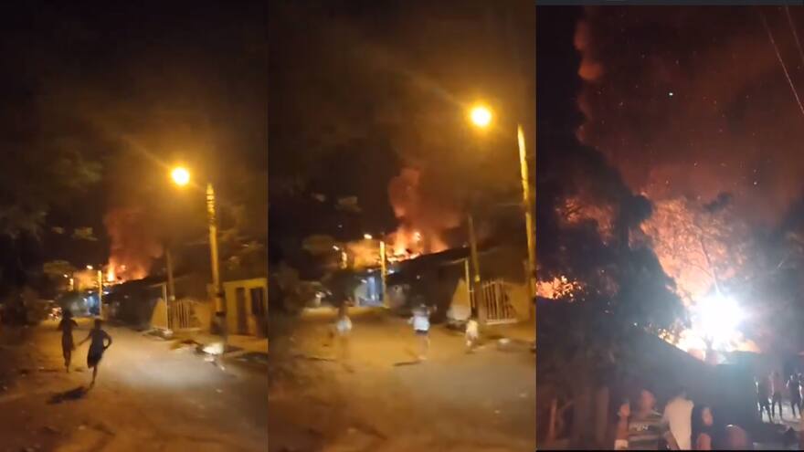 Incendio consumió una vivienda y afectó a otras en el barrio Brisas del Sinú, al sur de Montería