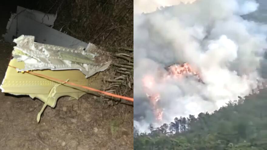 Las imágenes que dejó el accidente aéreo en China