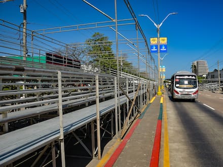 Se retoma el pico y placa en Vía 40 por desmontaje de palcos