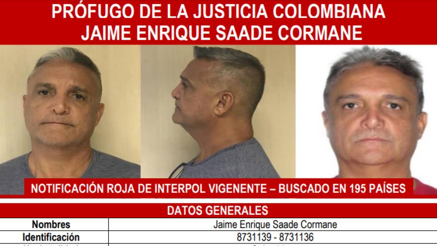 Interpol emite nueva circular roja contra Jaime Saade Cormane