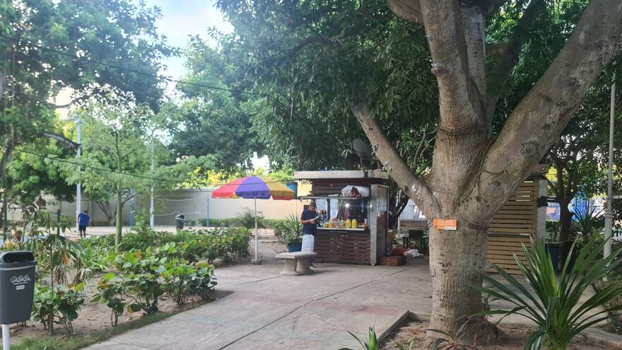 Realizan trabajos de restauración en obelisco del parque La Electrificadora