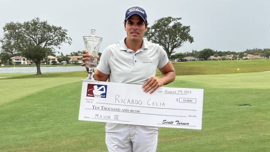 Ricardo Celia gana uno de los principales torneos del Minor League Golf Tour