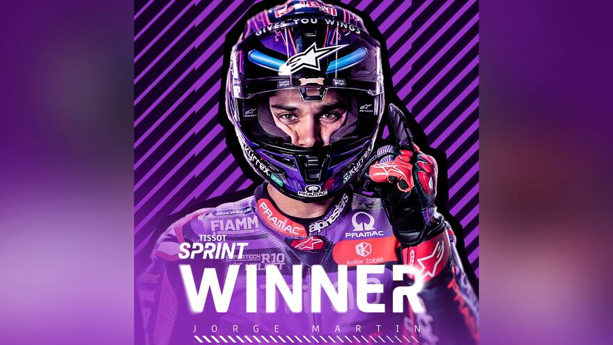 Carrera sprint del Moto GP de Francia en Le Mans: Jorge Martín gana por tercera vez