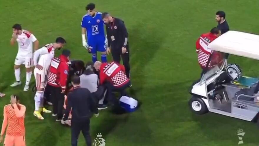 Video del futbolista francés que se desplomó durante un partido en Catar