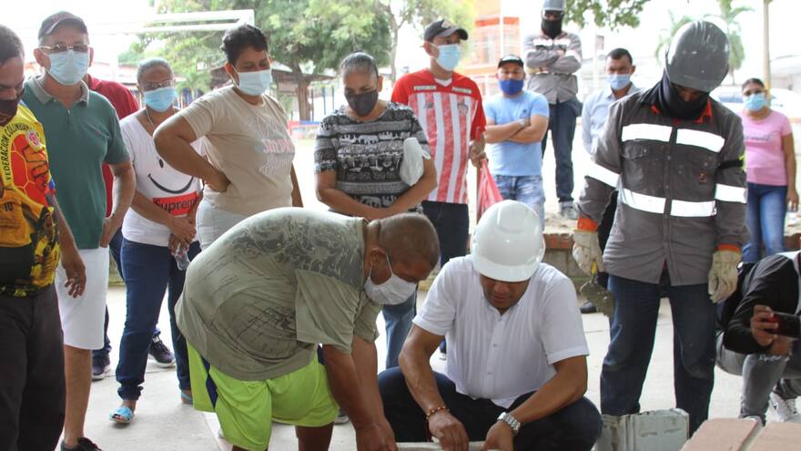 Inician obras de remodelación del parque de la cultura en Malambo