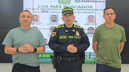 Policía Metropolitana de Barranquilla presenta el cartel de los más buscados por homicidio y ofrece recompensa